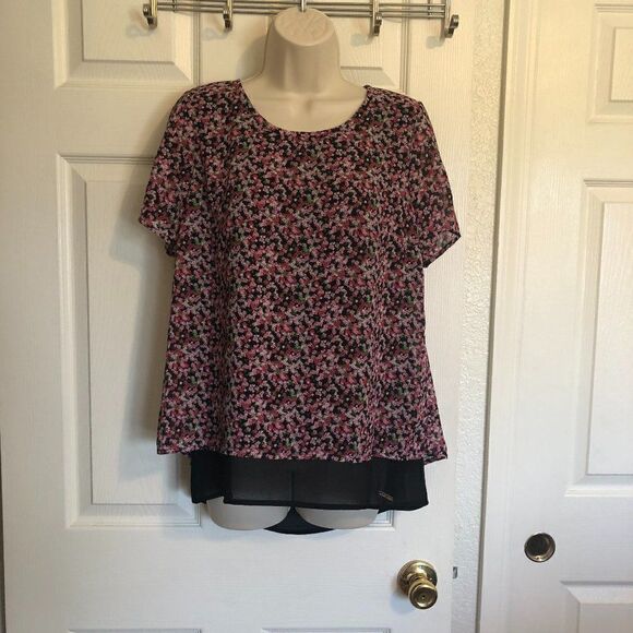 MICHAEL Michael Kors Layered Floral Multi-Color Top Size Small NWT - Picture 1 of 10